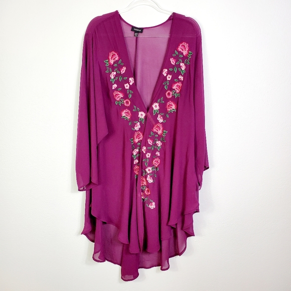TORRID EMBROIDERED FLORAL DUSTER - Picture 3 of 7